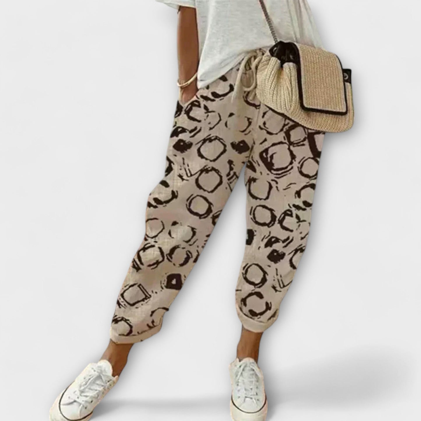 Burga - Wygodne spodnie z bawełny i lnu