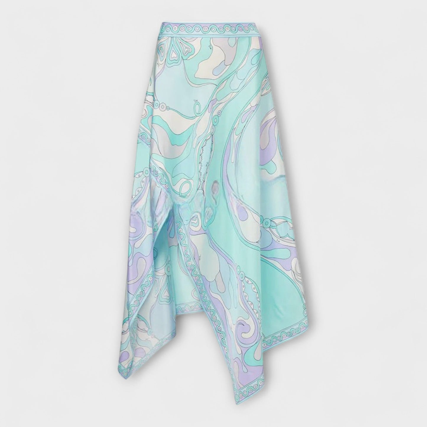 Everly - Zestaw z topem na szyi i asymetryczną spódnicą midi