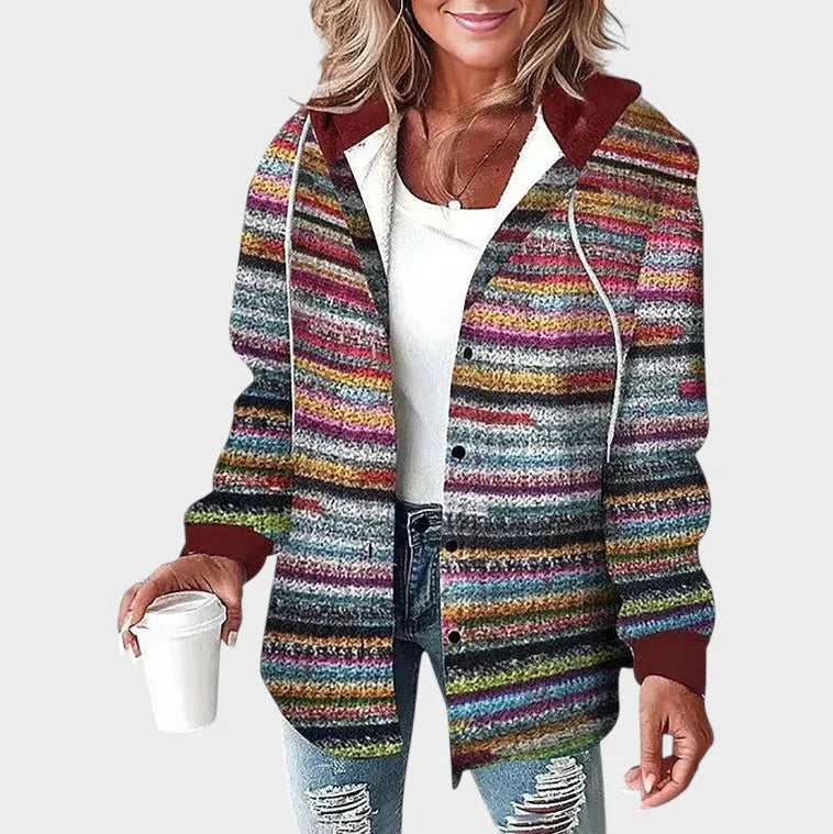 Ilsa | Koszula flanelowa w kratę z kapturem