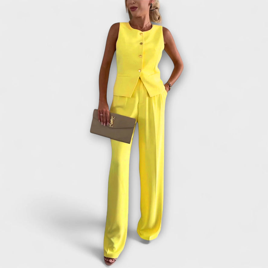 Wilhelmina - Elegancki bezrękawnik i spodnie