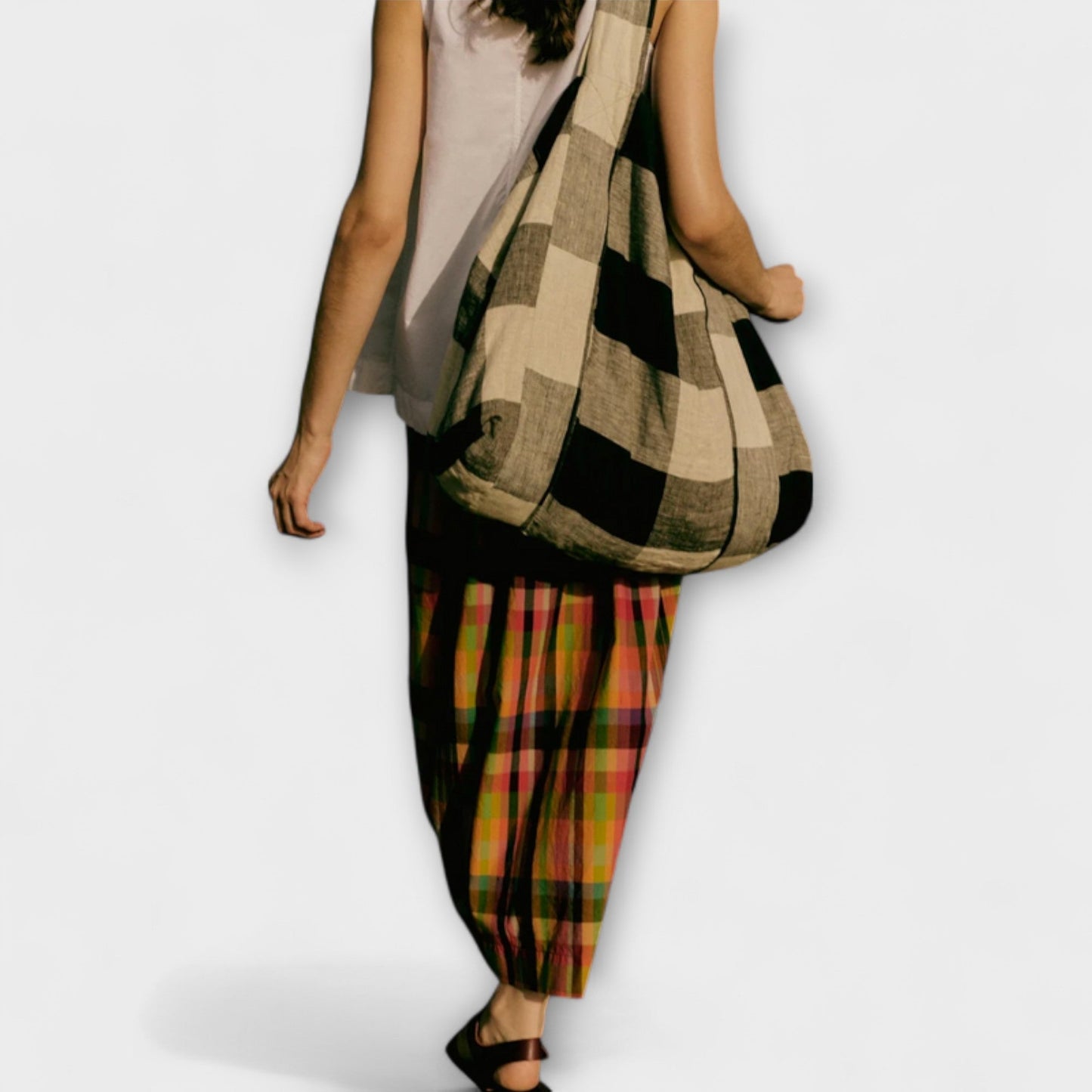 Emilia - Spódnica plisowana w wielokolorowym wzorze