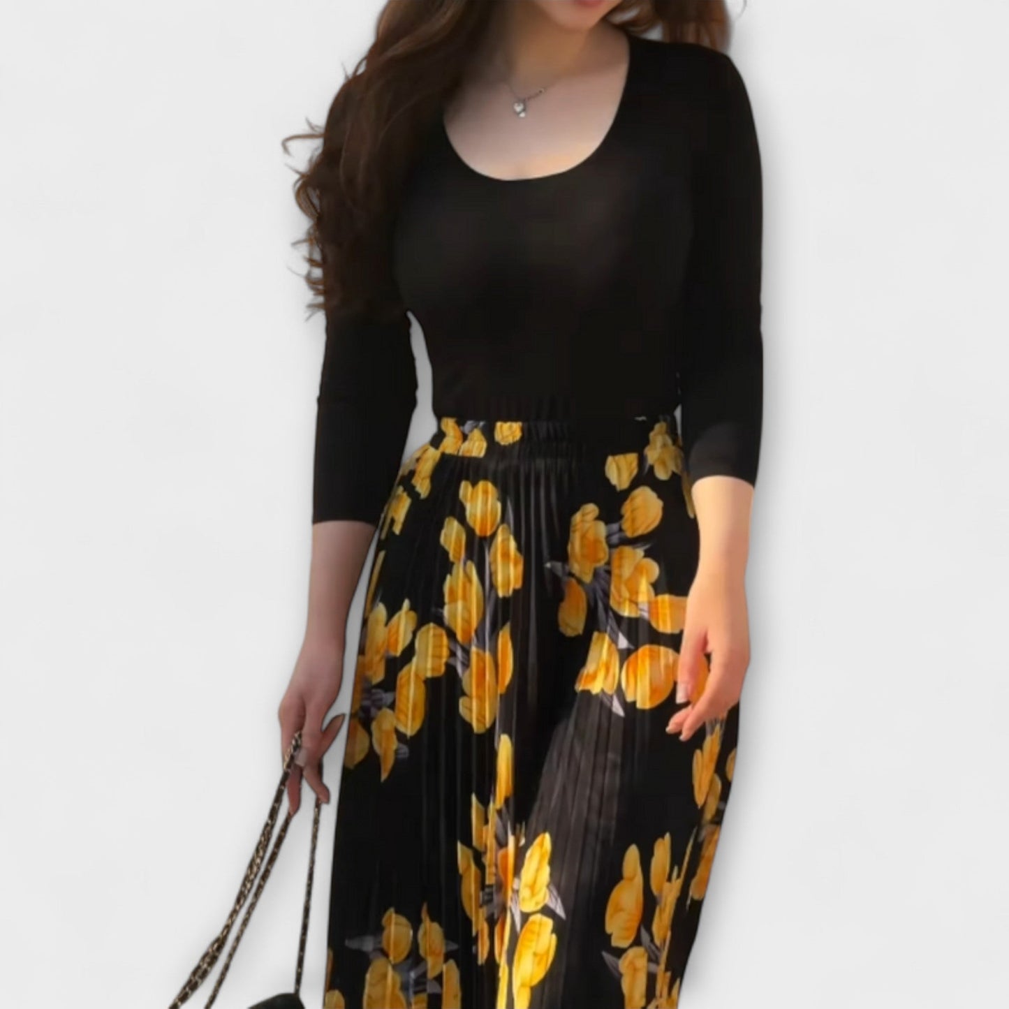 Violette - Spódnica plisowana i top