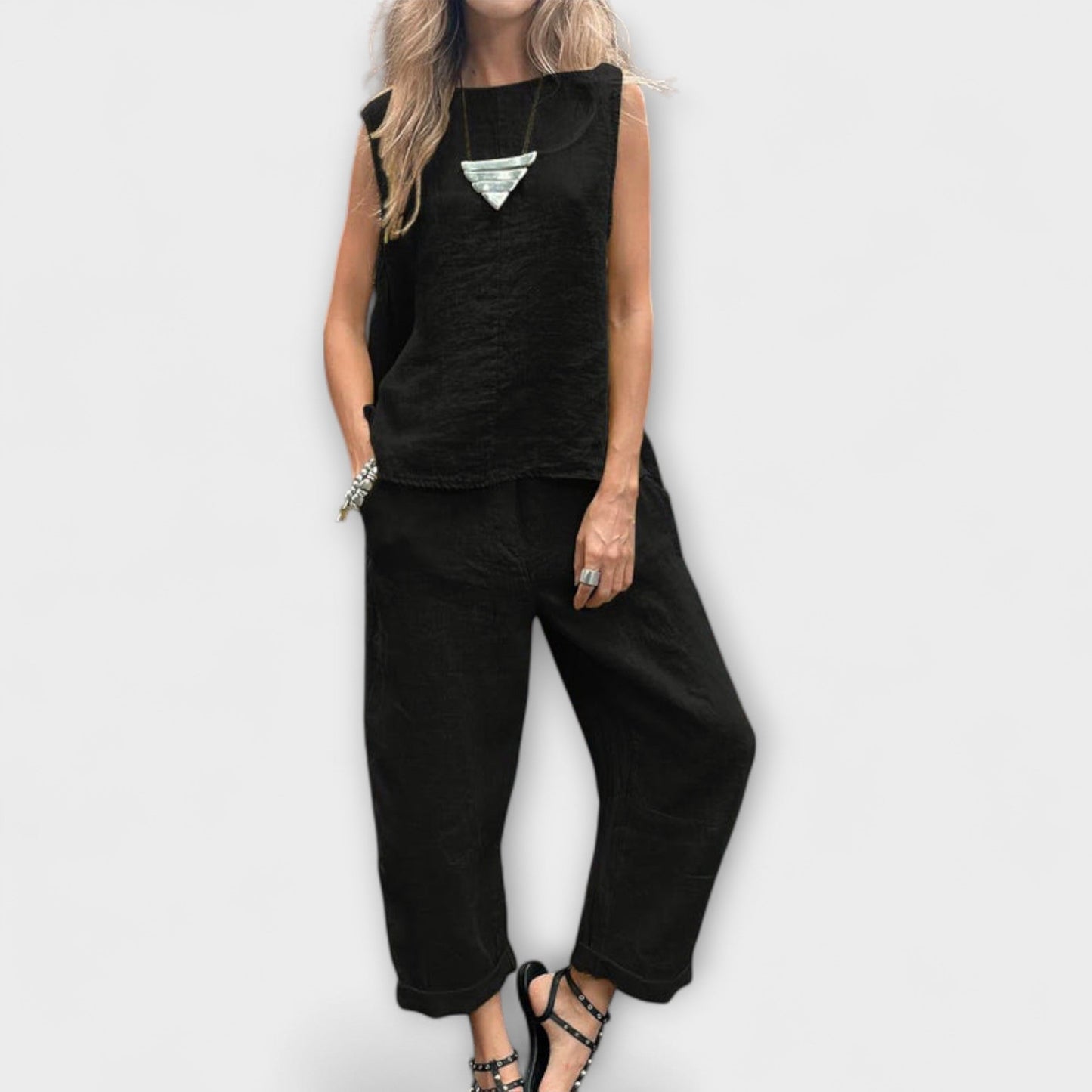 Jennifer - Komfortowy strój z bawełny i lnu