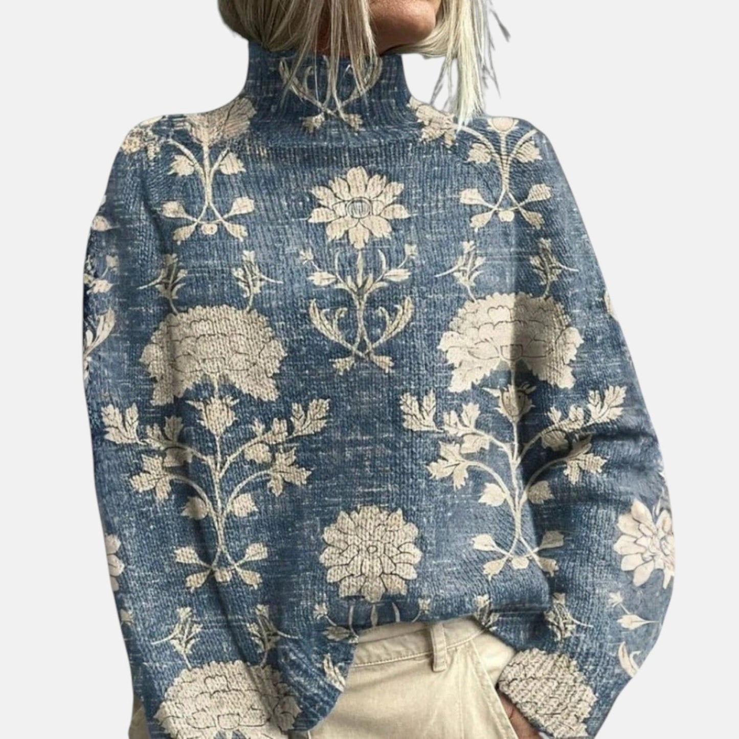 Aimelie | Elegancki sweter z kołnierzem