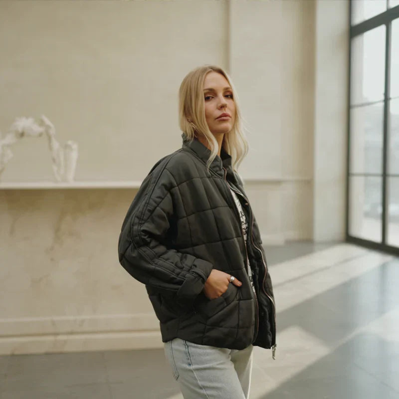 Nalaya™ | Pikowana kurtka polarowa z suwakiem