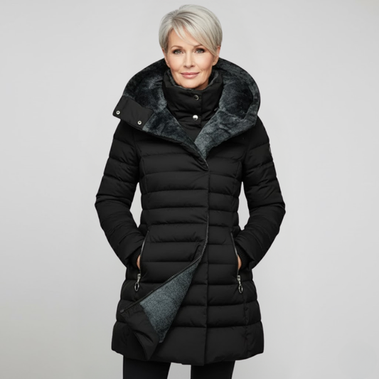 Mia | Ocieplana kurtka zimowa z sztucznym futerkiem