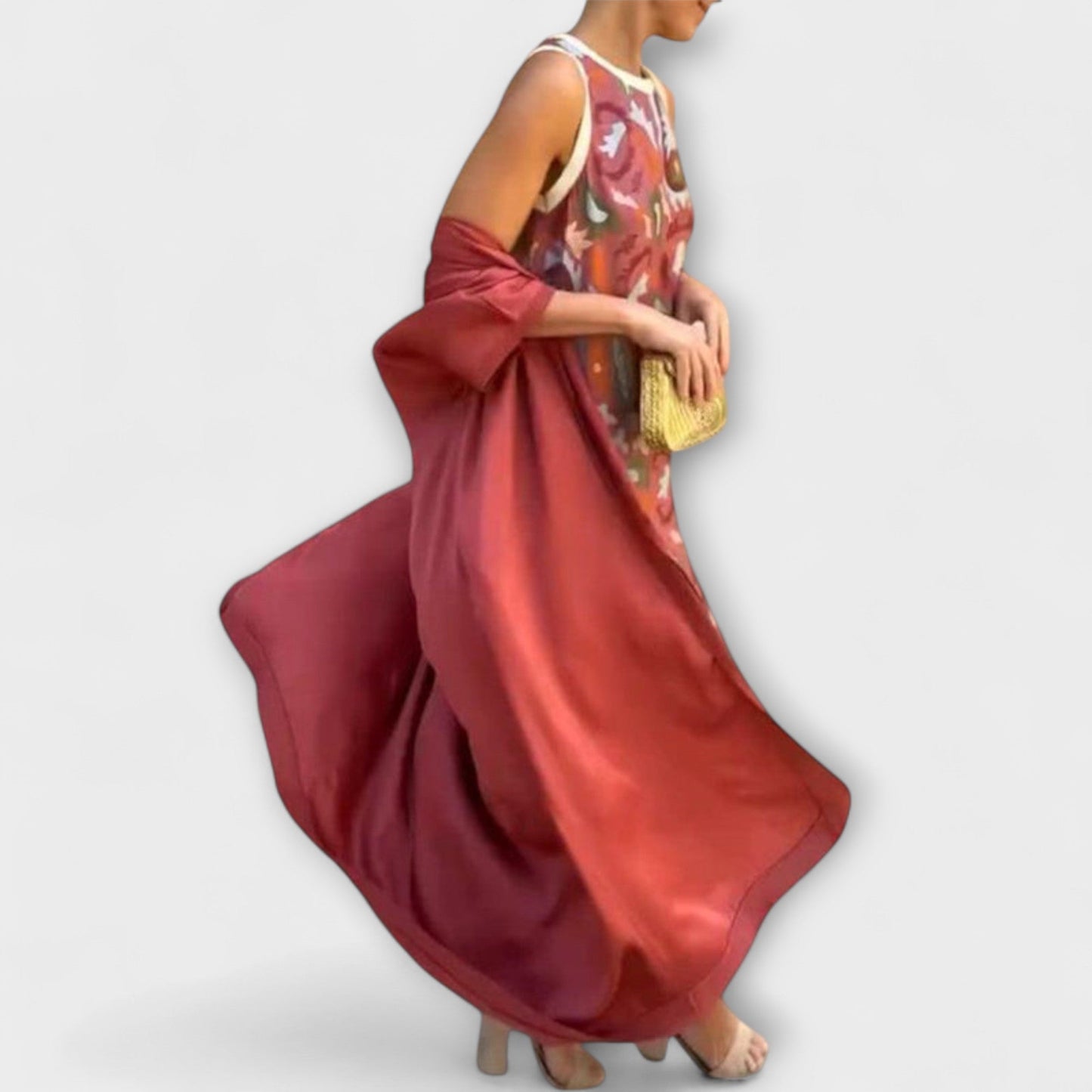 Selviane - Maxikleid z dopasowanym kardiganem