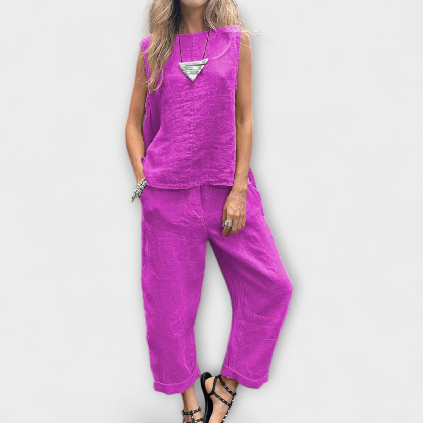 Jennifer - Komfortowy strój z bawełny i lnu