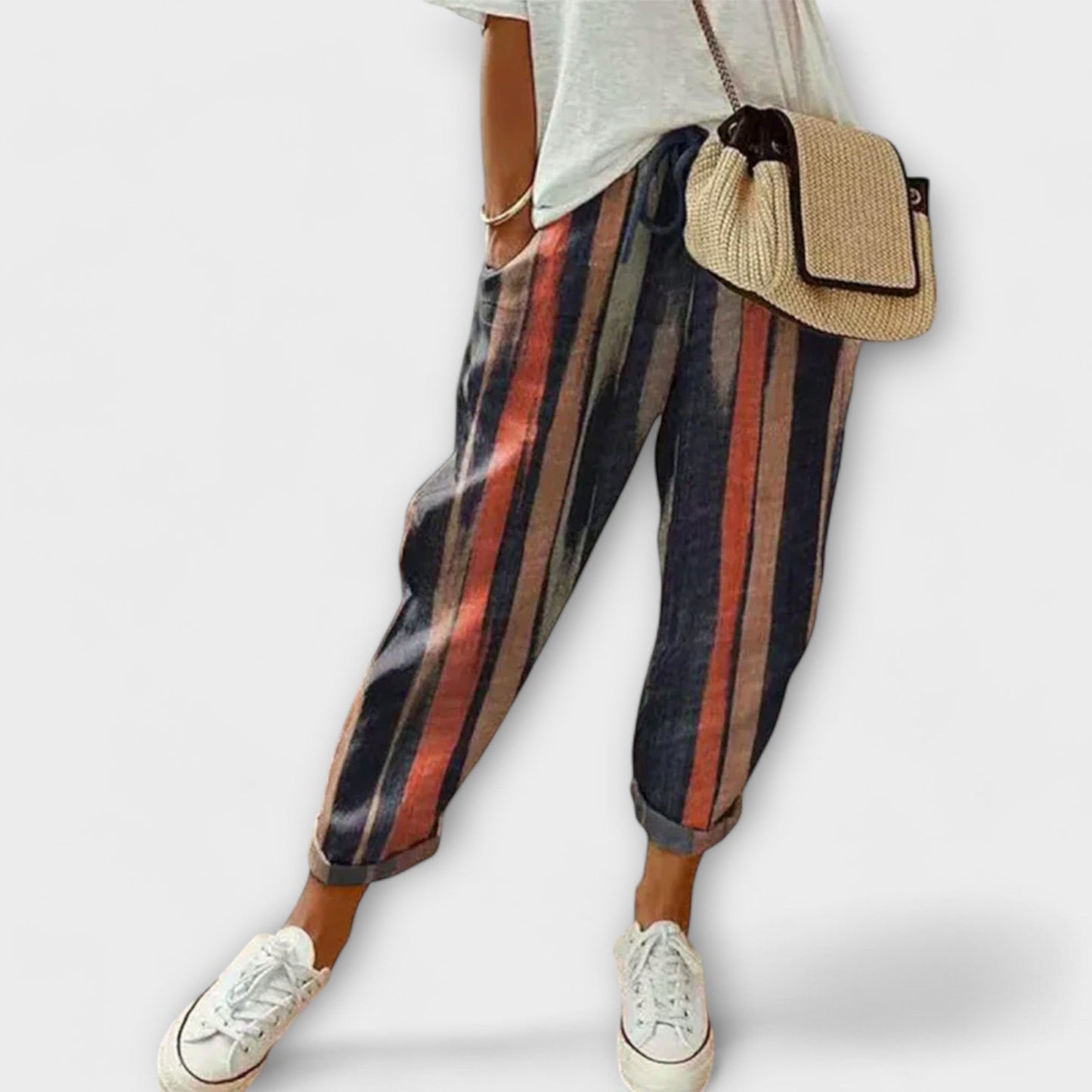 Burga - Wygodne spodnie z bawełny i lnu