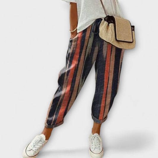 Burga - Wygodne spodnie z bawełny i lnu