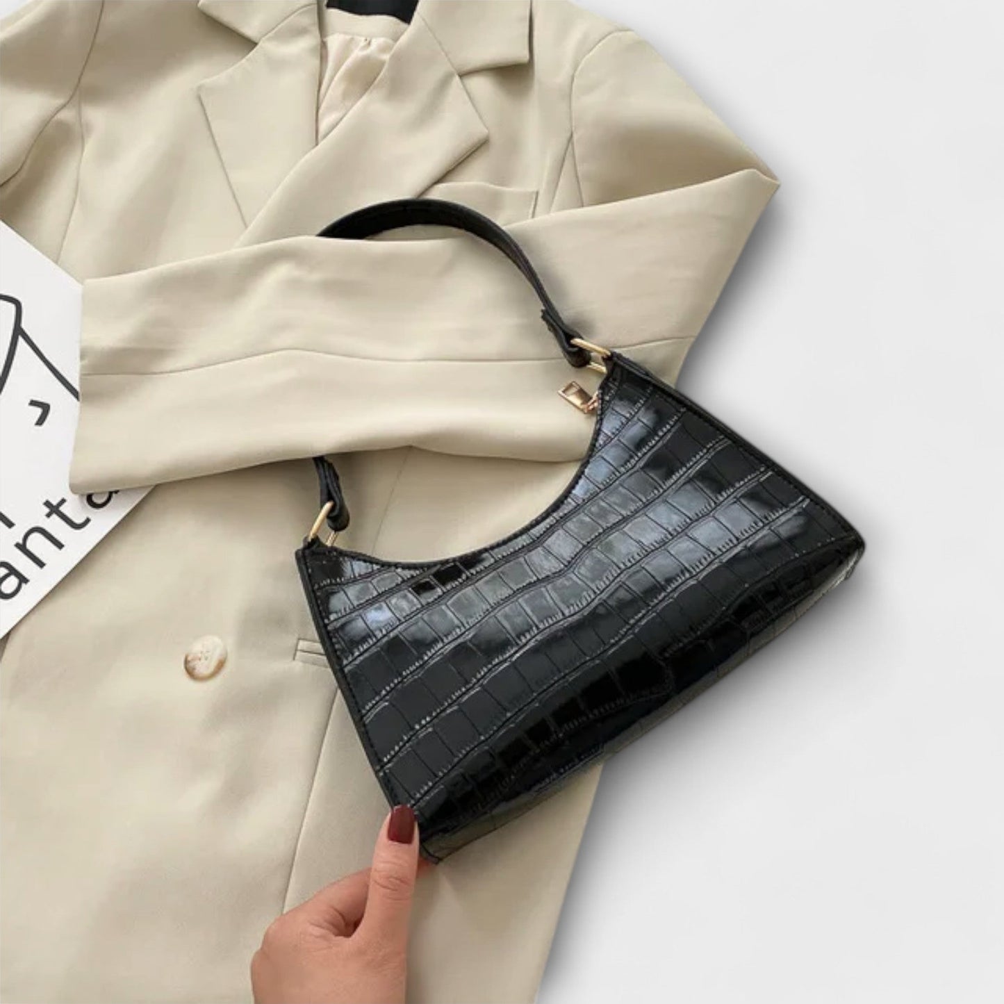 Aurora - Błyszcząca torba skórzana