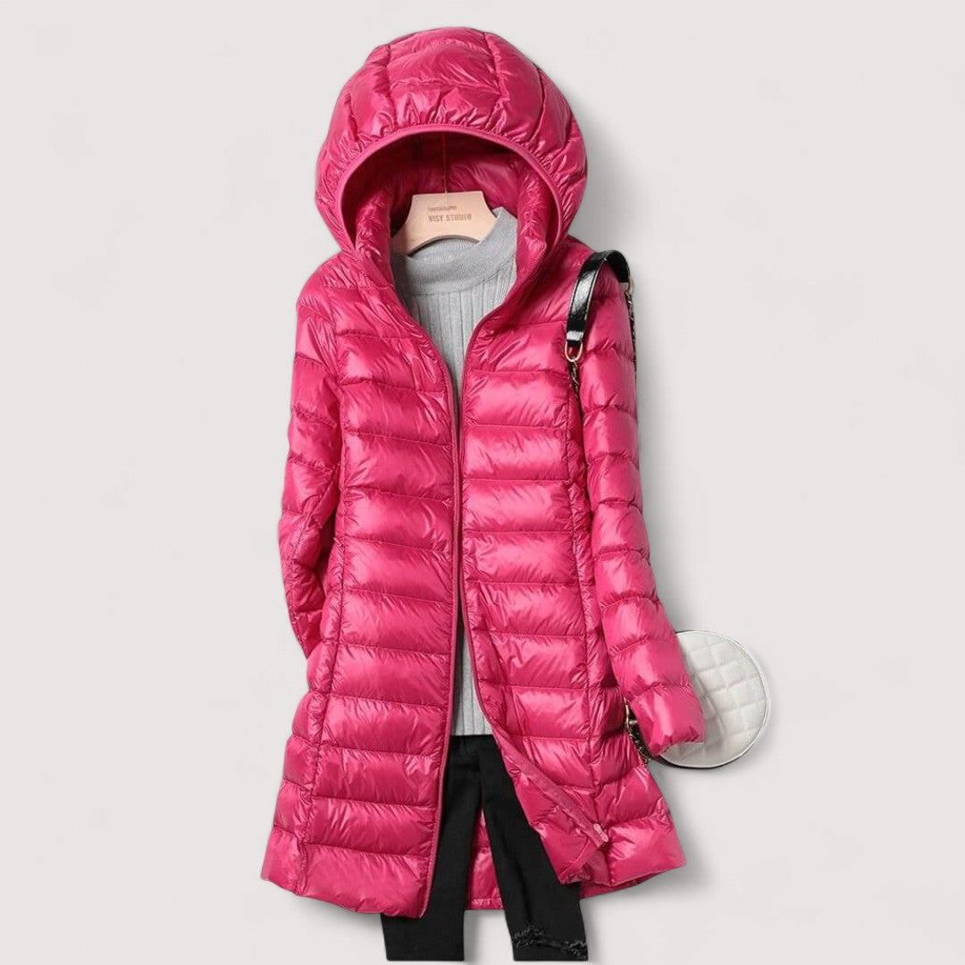 Alexia | Lekki płaszcz puchowy z kapturem