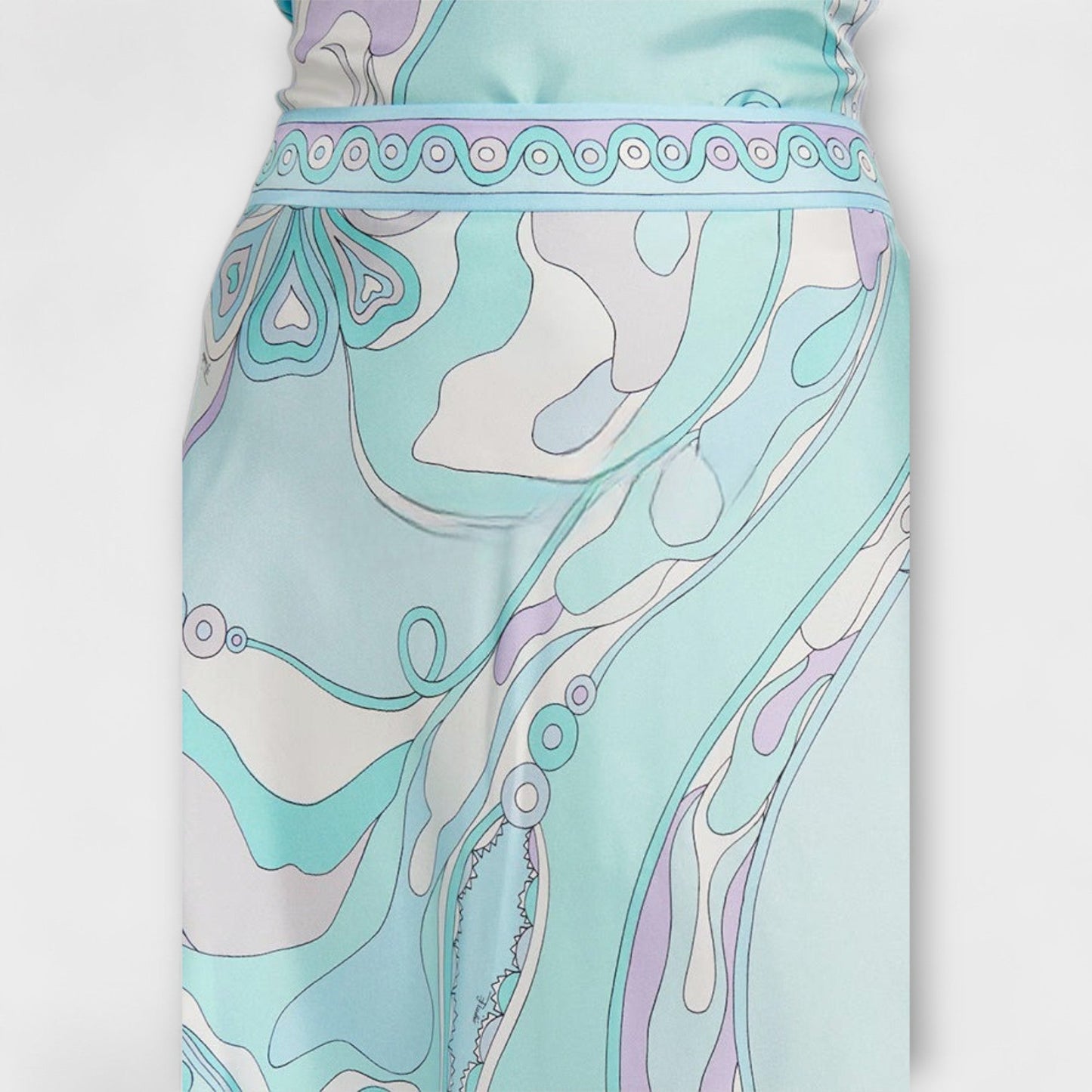 Everly - Zestaw z topem na szyi i asymetryczną spódnicą midi