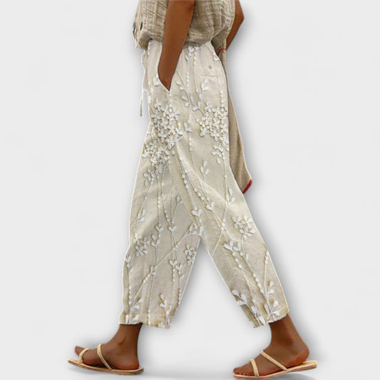 Zoey - Spodnie z motywem winorośli