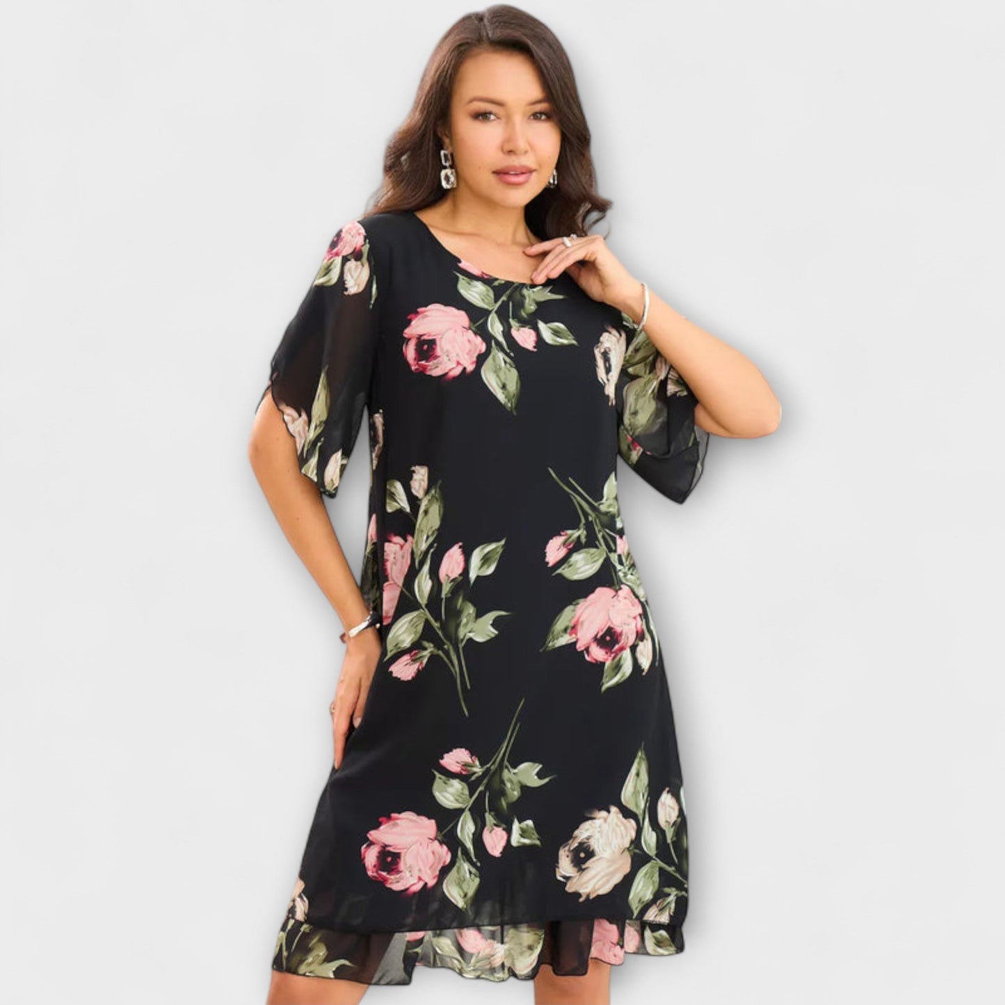 Aurora - Elegancka Sukienka z Chiffonu