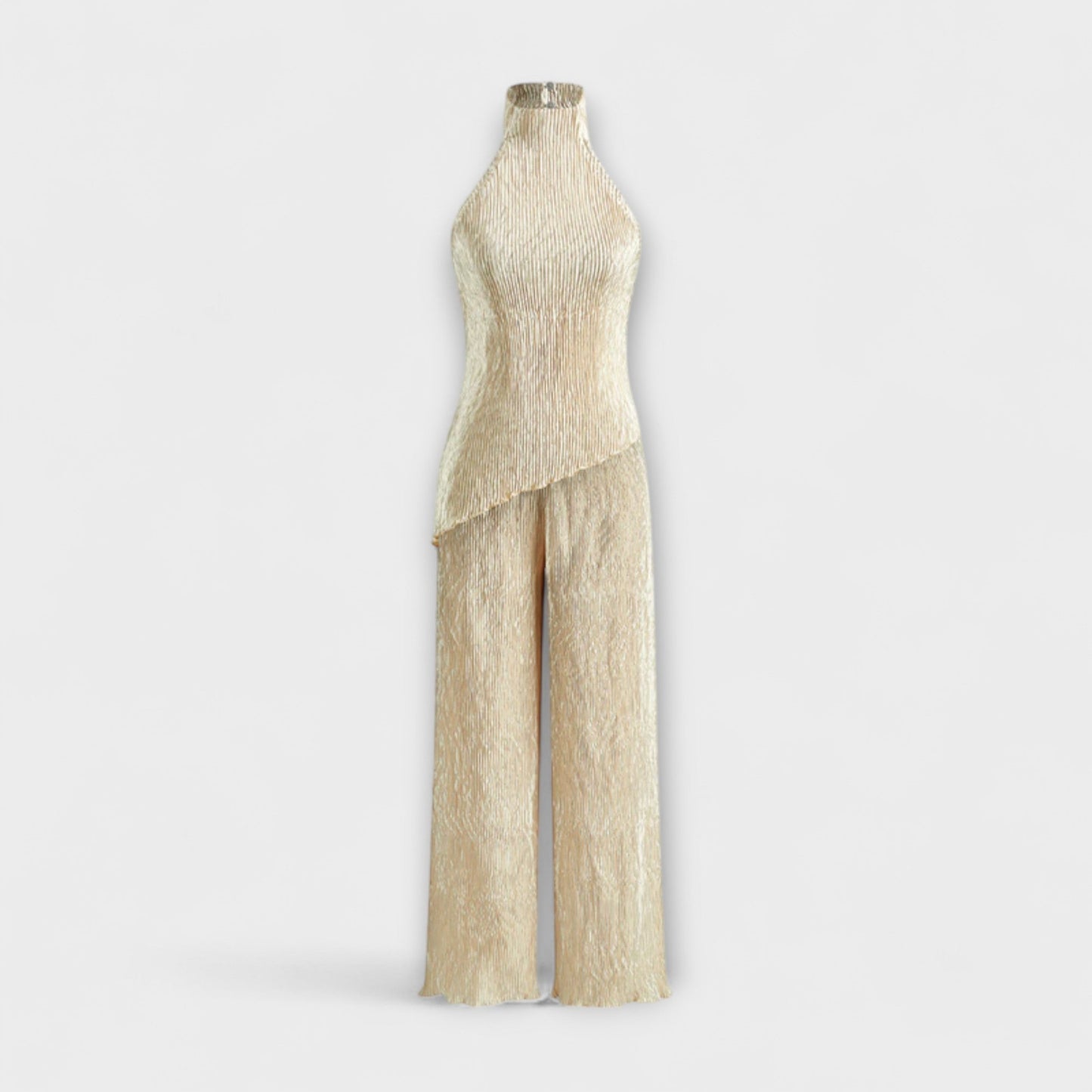 Pilarica - Elegancki asymetryczny zestaw z plisami