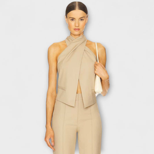 Juni - Top z dekoltem w kształcie krzyża